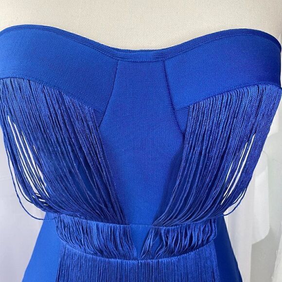 NWT Women’s Formal/ Party/ Bodycon/Strapless Blue Dress - Picture 5 of 16